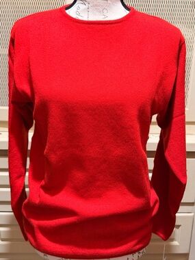 NWT Vintage Country Shop Cashmeres 100% Pure Cashmere Red Tunic Sweater